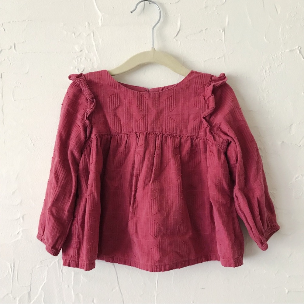 Pretty OshKosh long-sleeve blouse with ruffle